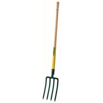 Fourche à bêcher douille 30cm 4 dents triangulaires manche pomme - LEBORGNE